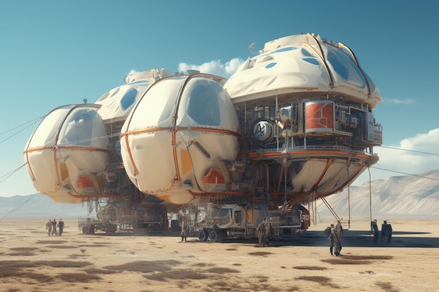 Mobile village in autonomous airships