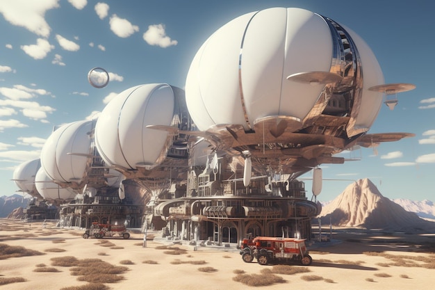 Mobile village in autonomous airships