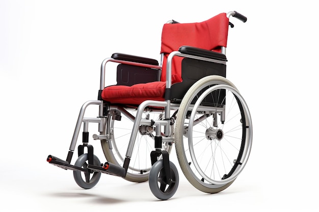 Mobility Aid Wheelchair Isolated on White Background Generative AI