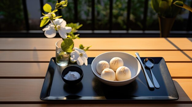 Mochi ice cream is a confection made from Japanese mochi