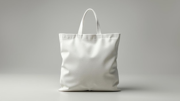 Mock up of a white cotton eco bag and tote bag isolated on white