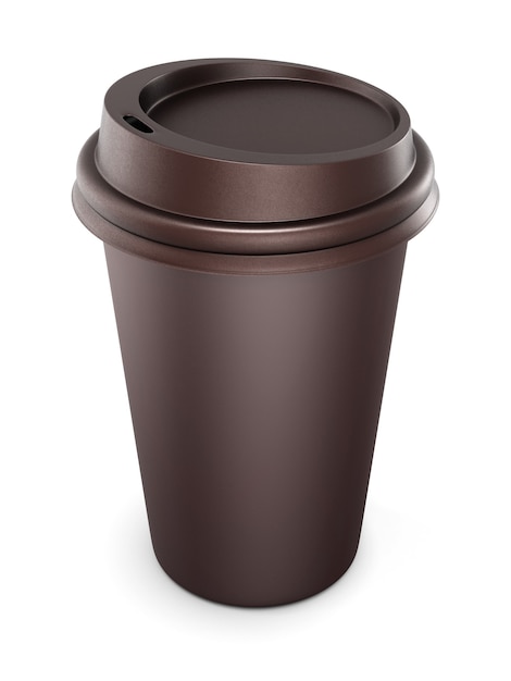 Mock up for your design disposable cups for coffee with lid