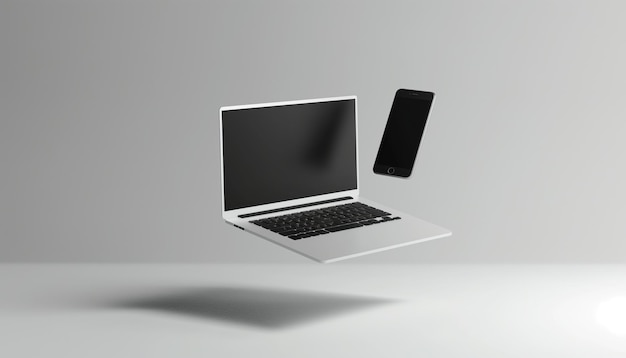 Mockup 3d rendering laptop mockup homepage MacBook mockup