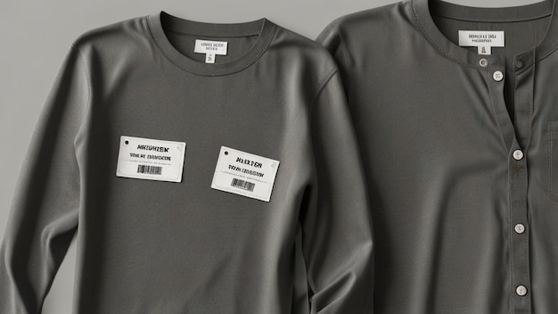 Photo mockup apparel with a clothing tag