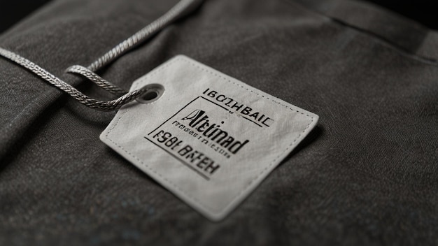 Photo mockup apparel with a clothing tag