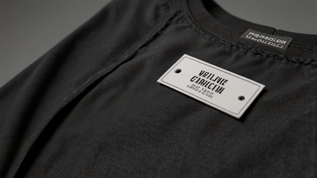 Photo mockup apparel with a clothing tag