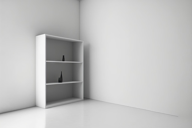 Mockup background minimal empty room with blank wall