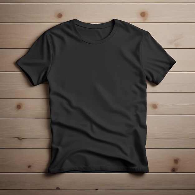 Photo mockup black tshirt front