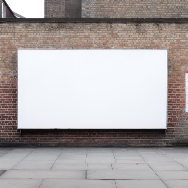 mockup blank billboard white space on bluesky background 3d rendering