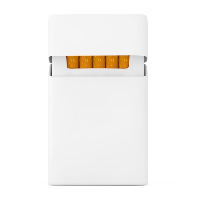 Mockup Blank Cigarettes Pack on a white background. 3d Rendering