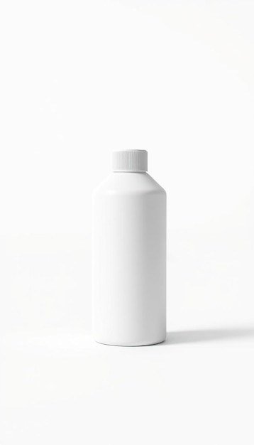 Mockup bottles with blank labels on a white background