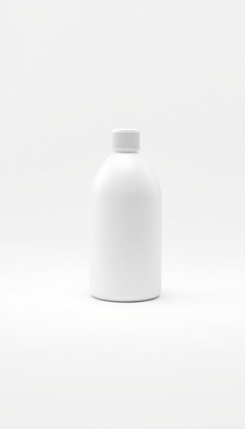 Mockup bottles with blank labels on a white background