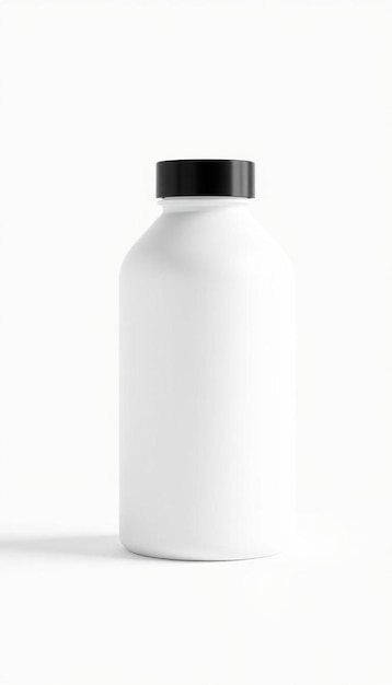 Mockup bottles with blank labels on a white background