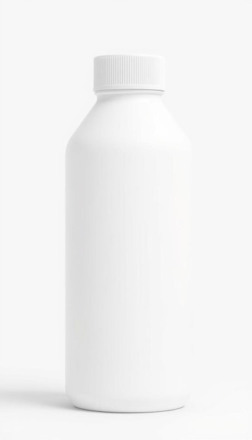 Mockup bottles with blank labels on a white background