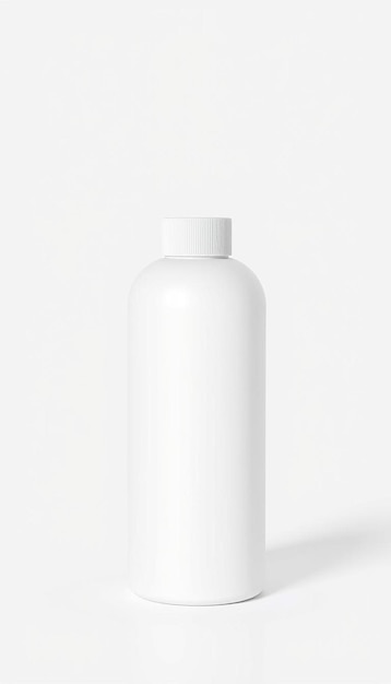 Mockup bottles with blank labels on a white background