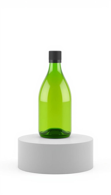 Mockup bottles with blank labels on a white background