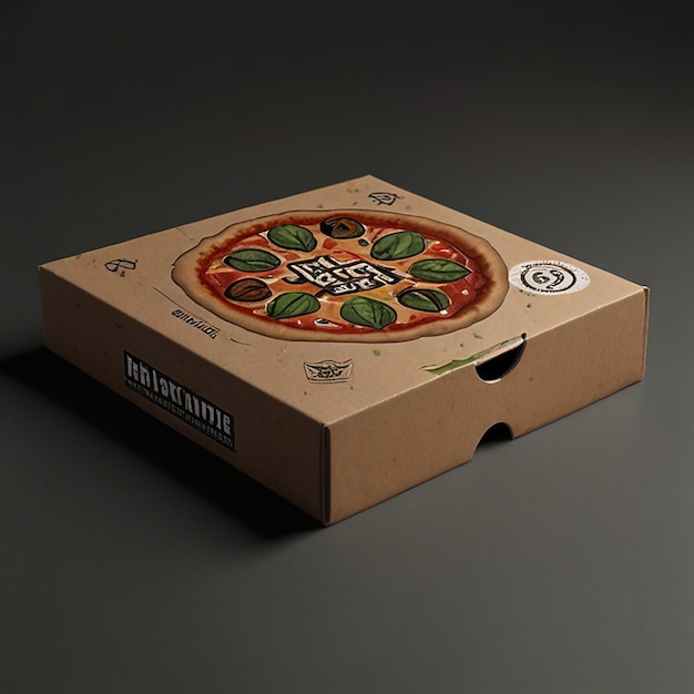 Photo mockup box pizza