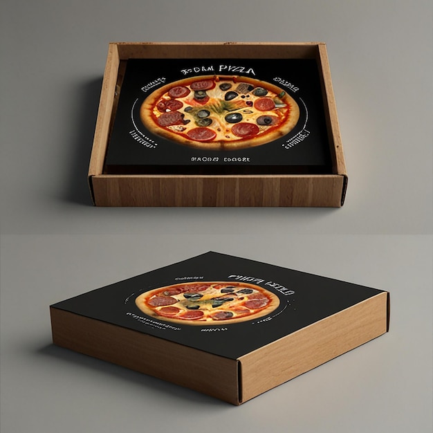 Photo mockup box pizza