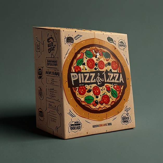 Photo mockup box pizza