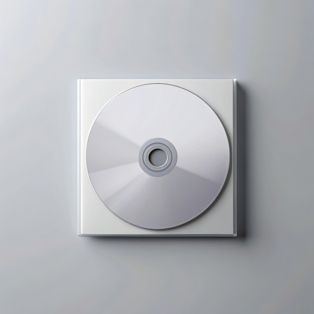 Photo mockup of a cd cover with a blank design