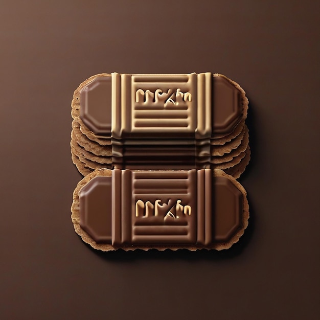 Photo mockup chocolate wafers 8k