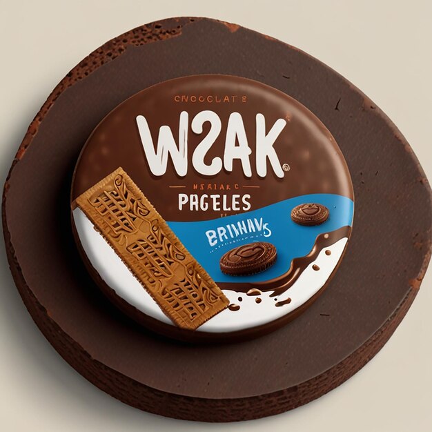 Photo mockup chocolate wafers 8k