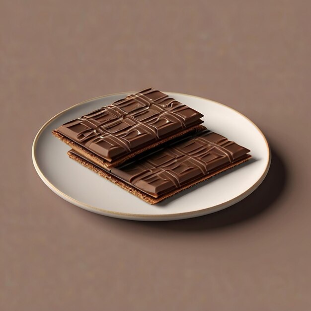 Photo mockup chocolate wafers 8k