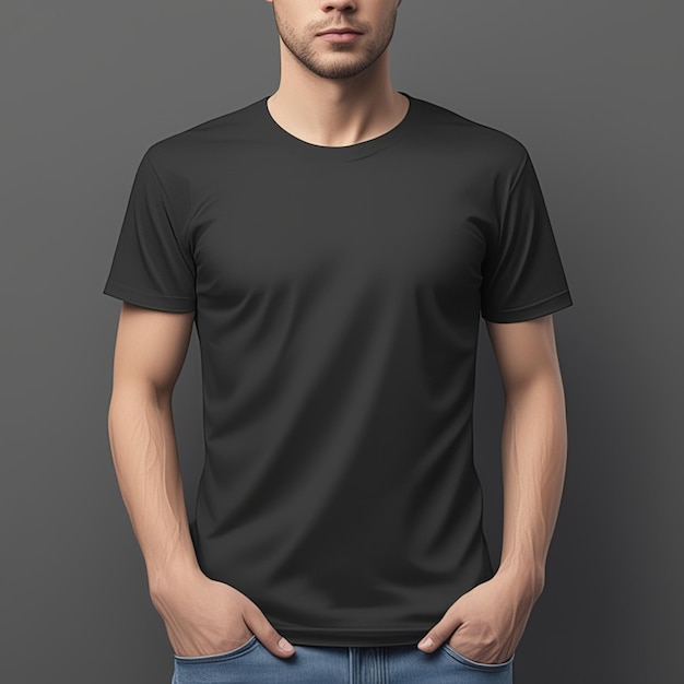 Mockup clothing black tshirt blank