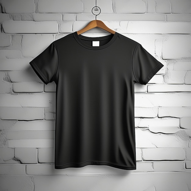 Mockup clothing black tshirt blank