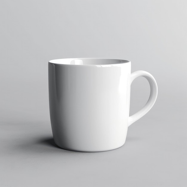 Mockup of a cup coffee black and white background