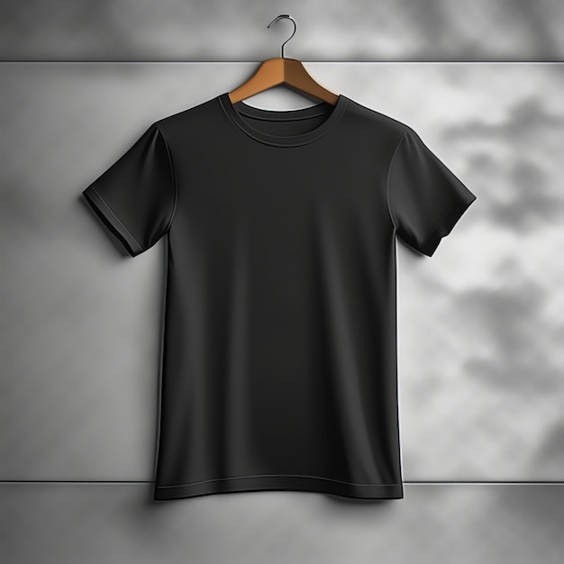 Mockup design of black tshirt blank