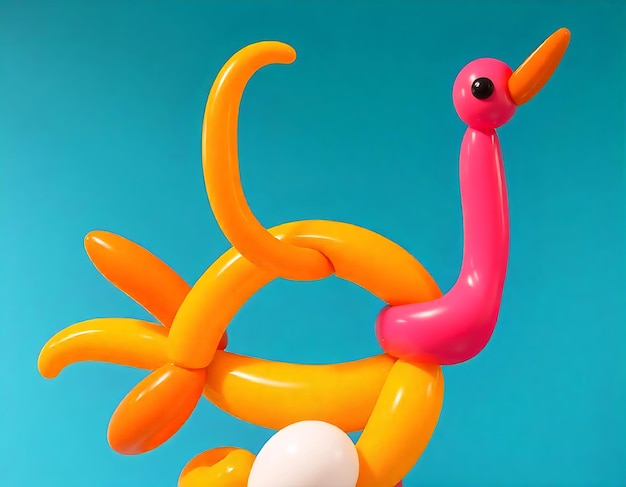 mockup of a duck make with the balloon