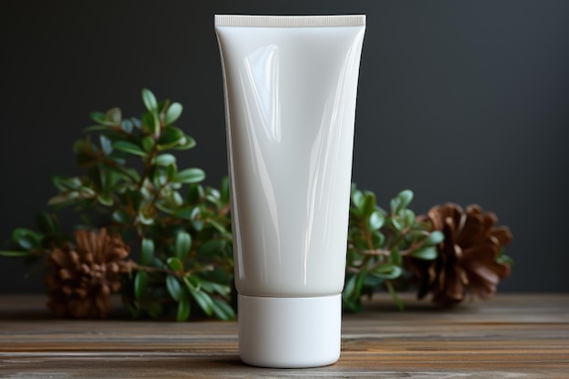 Mockup of a facial cleanser with a plain white design