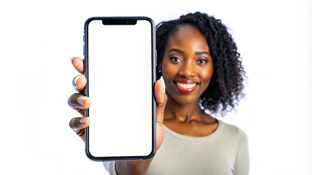 Mockup Image of Smartphone with Blank Screen