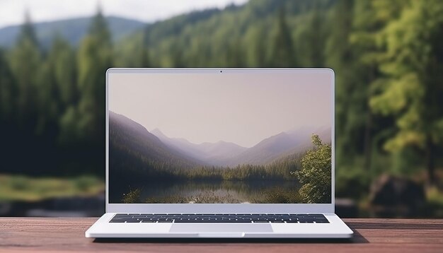 Photo mockup laptop