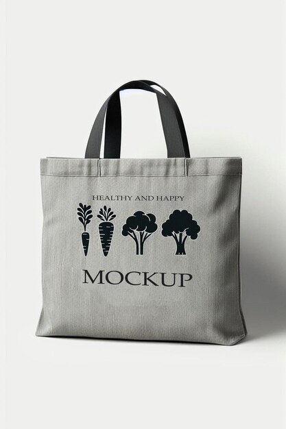 mockup of a linen shopper