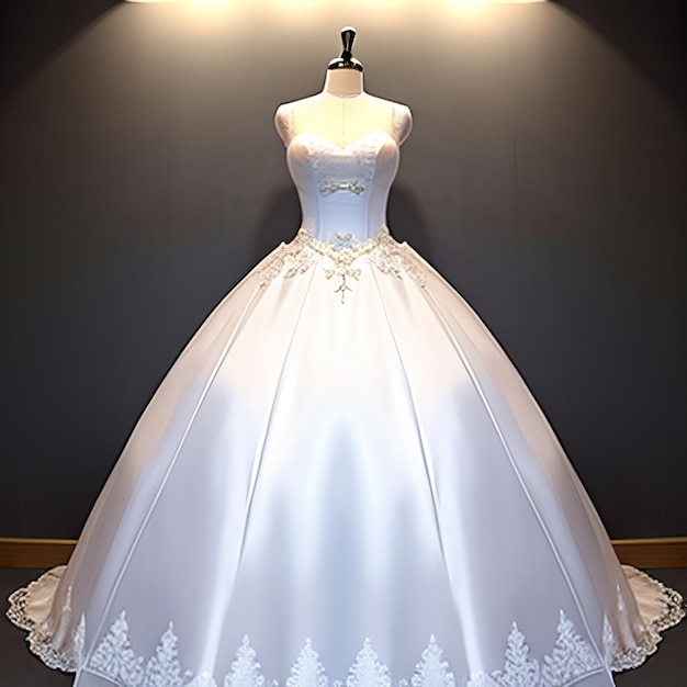 mockup of luxury wedding dress