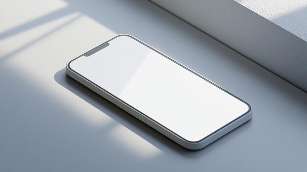 Mockup Mobile App Interface Blank Screen Horizontal