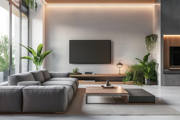 Photo mockup modern living room