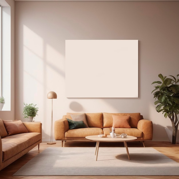 mockup for painting in a living room