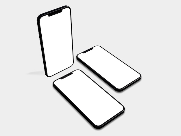 Mockup of phone with blank screen