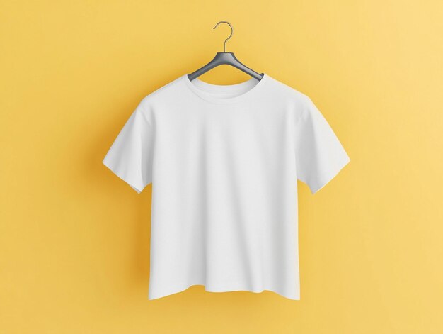 Mockup of a plain Tshirt on a hanger