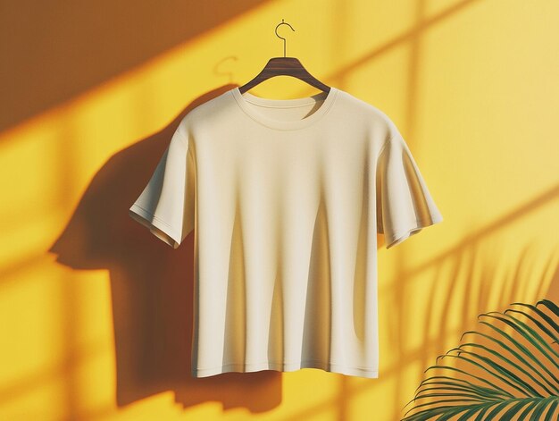 Mockup of a plain Tshirt on a hanger