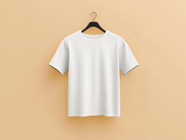 Mockup of a plain Tshirt on a hanger