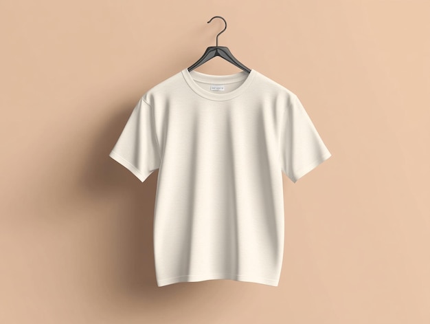 Mockup of a plain Tshirt on a hanger