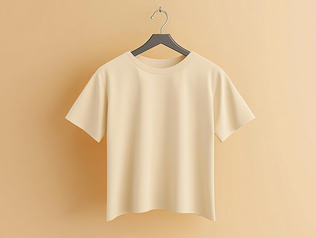 Mockup of a plain Tshirt on a hanger