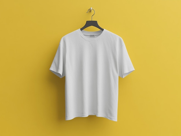 Mockup of a plain Tshirt on a hanger