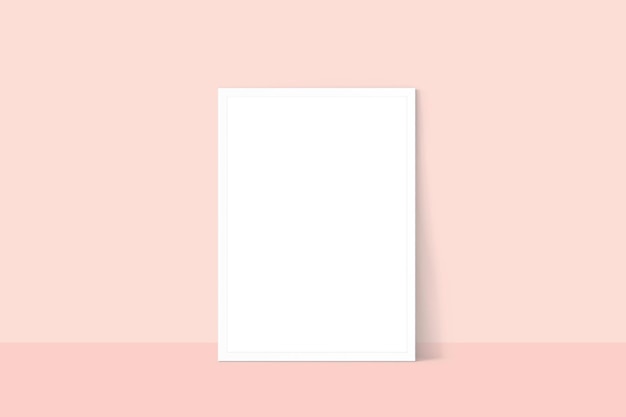 Mockup poster on pink background