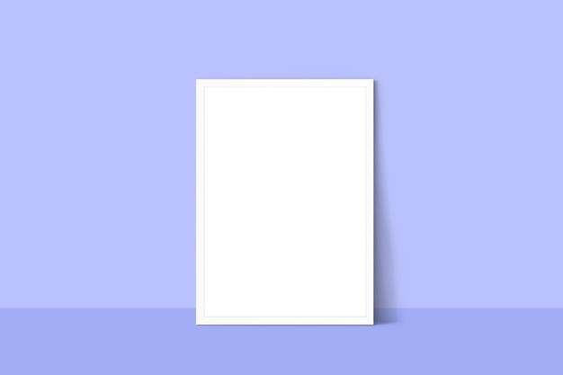 Mockup poster on violet background