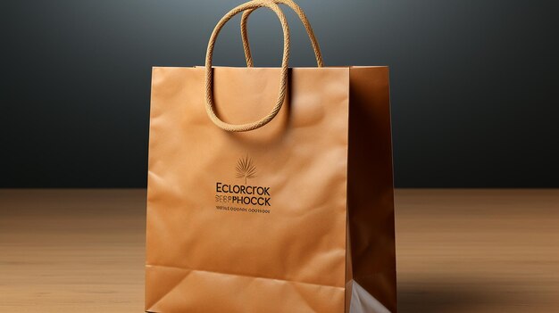 Mockup shopper tote bag handbag